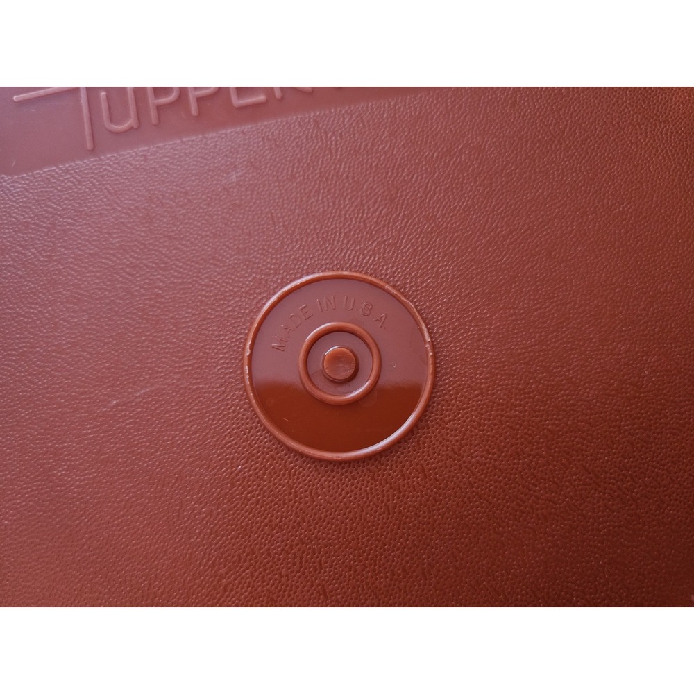 Vintage Tupperware Rectangle Container 794-7 Burnt Orange NO LID - Picture 5 of 6